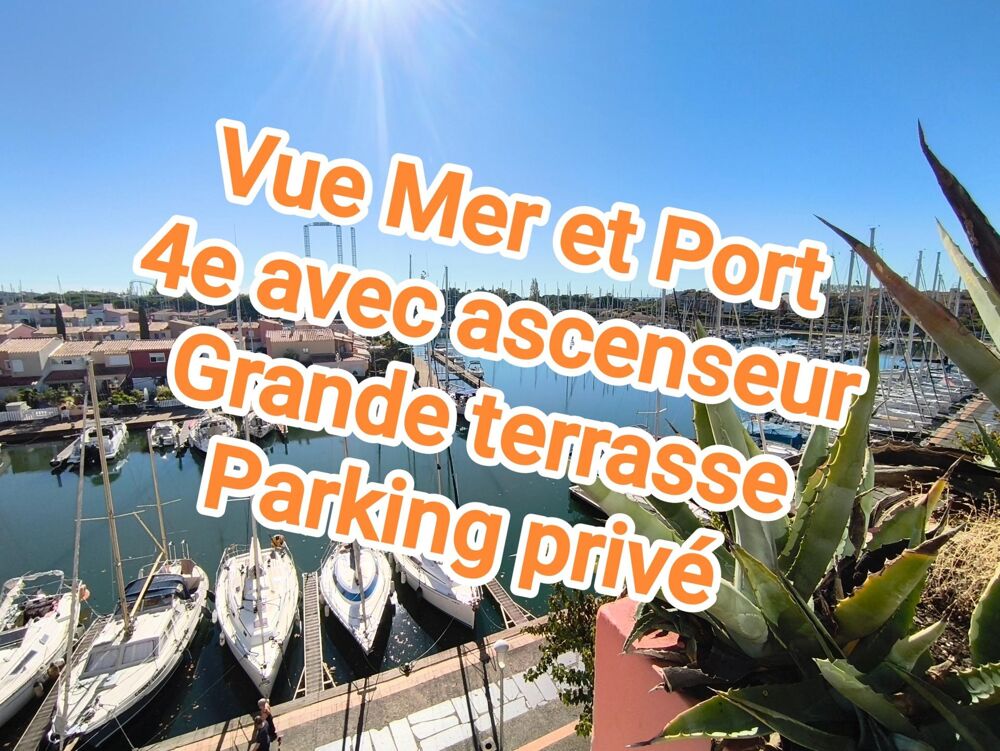 Vente Appartement Appartement vue Port et Mer avec grande terrasse. Cap d'agde