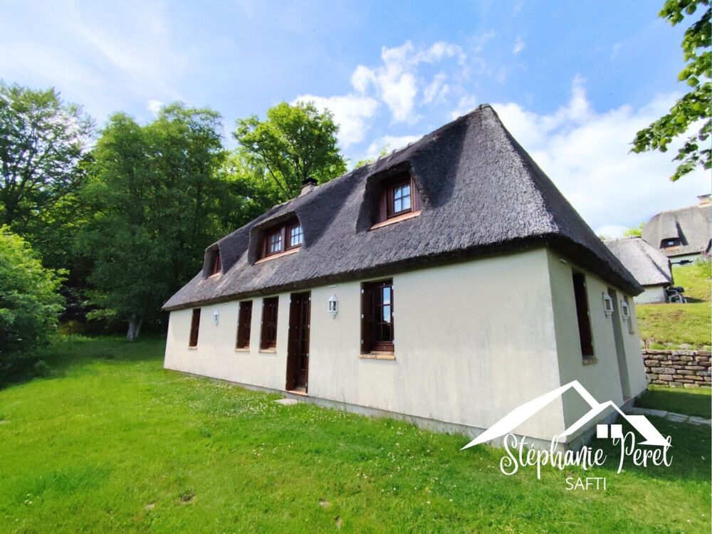 Maison de charme avec toit en chaume à Peyrelevade  Équipements de qualité et cadre idyllique !