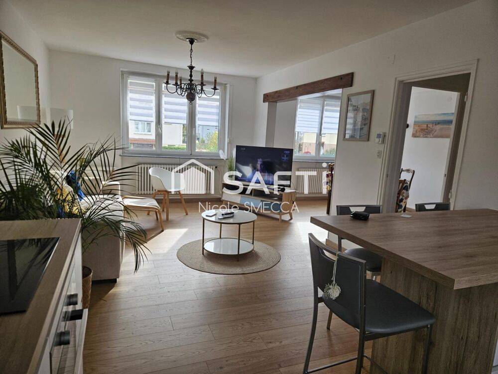 Maison mitoyenne,3 chambres,jardin,garage