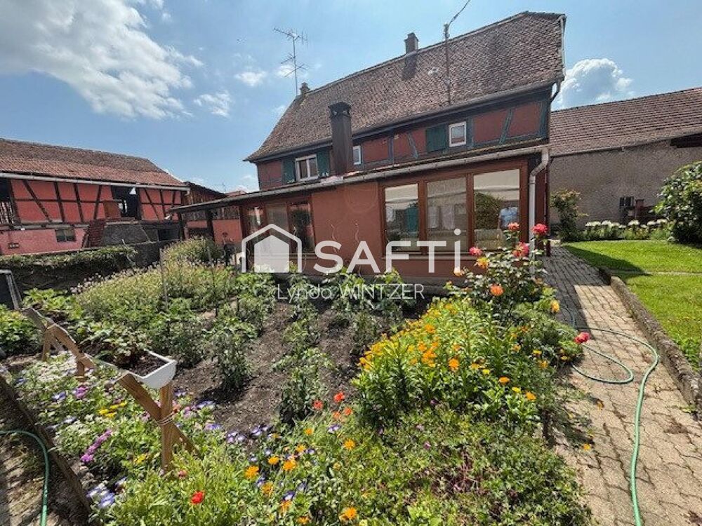 OSTHOUSE à 2 min d'ERSTEIN : Belle maison Alsacienne de 190m2 avec dépendances sur 7,4 ares de terrain clôt, piscinable et const
