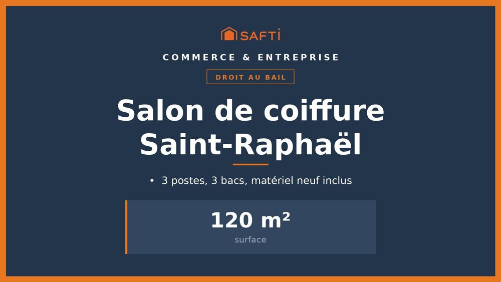  Droit au bail coiffure 120 m², Saint-Raphaël Saint-raphael