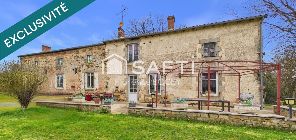 Vente Maison Belle longère de caractère avec dépendances et perspectives d'aménagement dans un environnement préservé. Bussière-poitevine