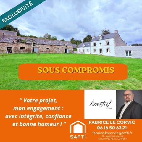   SPLENDIDE LONGERE DE 186 M2 SUR TERRAIN DE 3312 M2 EN CAMPAGNE DE NOYAL PONTIVY Maison - 6 pièce(s) - 186 m²
