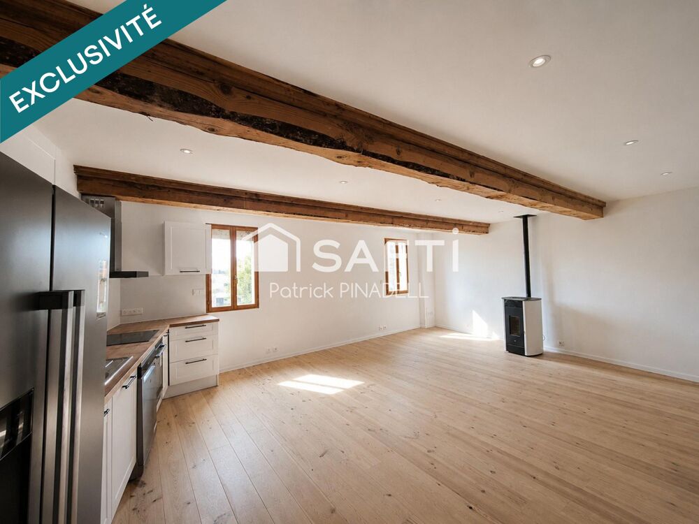 Maison d'habitation T4 env 115m², 3 chambres, pièce de vie de 45 m²