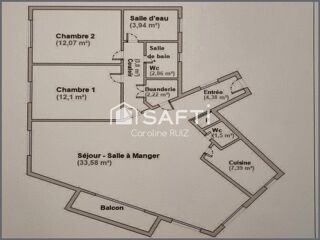  Appartement � vendre 3 pi�ces 88 m�