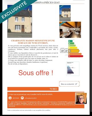  Maison à vendre 6 pièces 70 m²