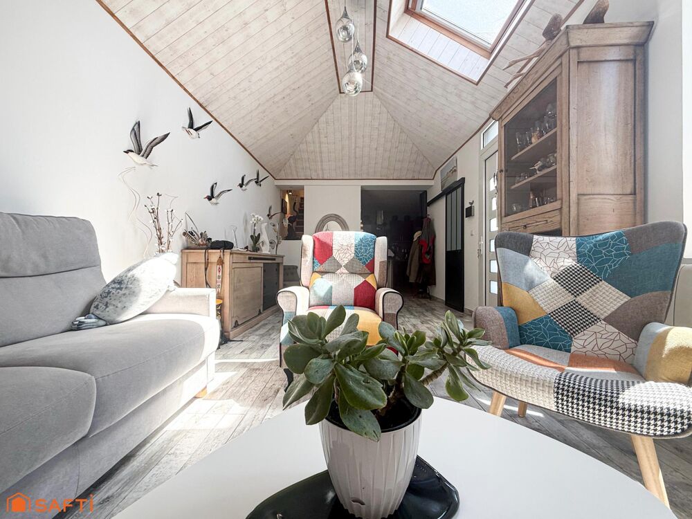 Le Crotoy  Maison rénovée avec vie de plain-pied, 3 chambres, cour, proche plage