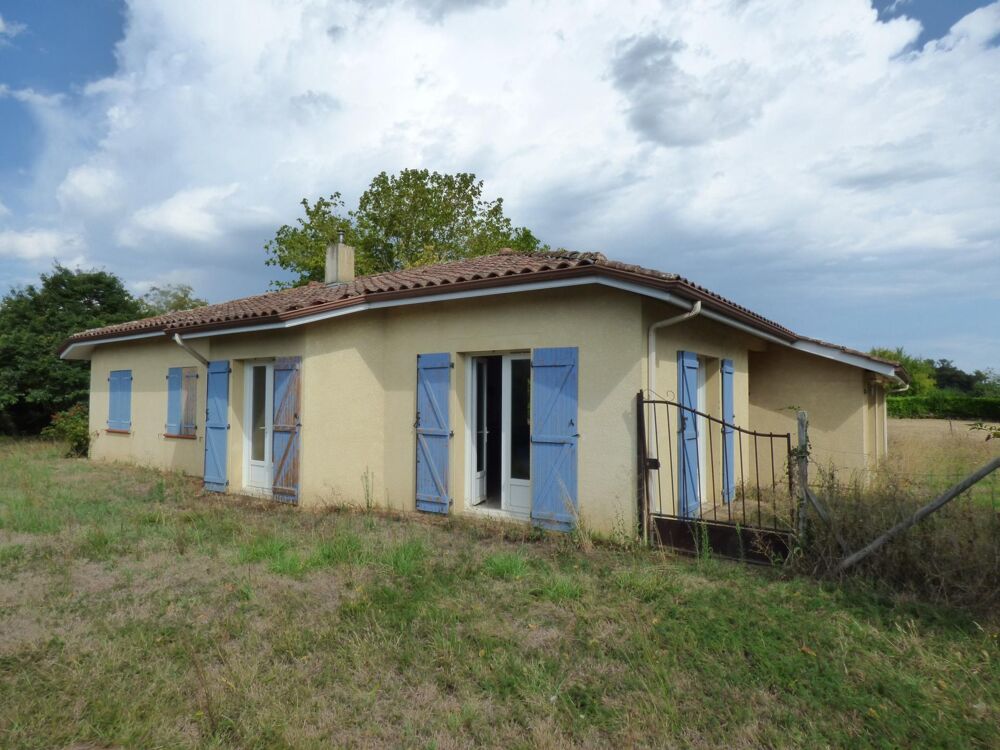Villa plain pied au calme, bon état, cuisine aménagée/salon de 50 m², 4 chambres, bureau, terrain de 2040 m²