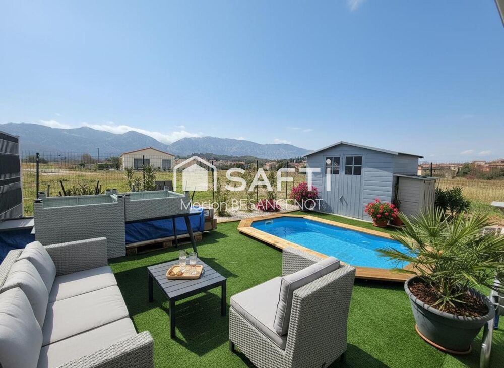 Maison de plain pied T3 de 60m² avec jardin et piscine