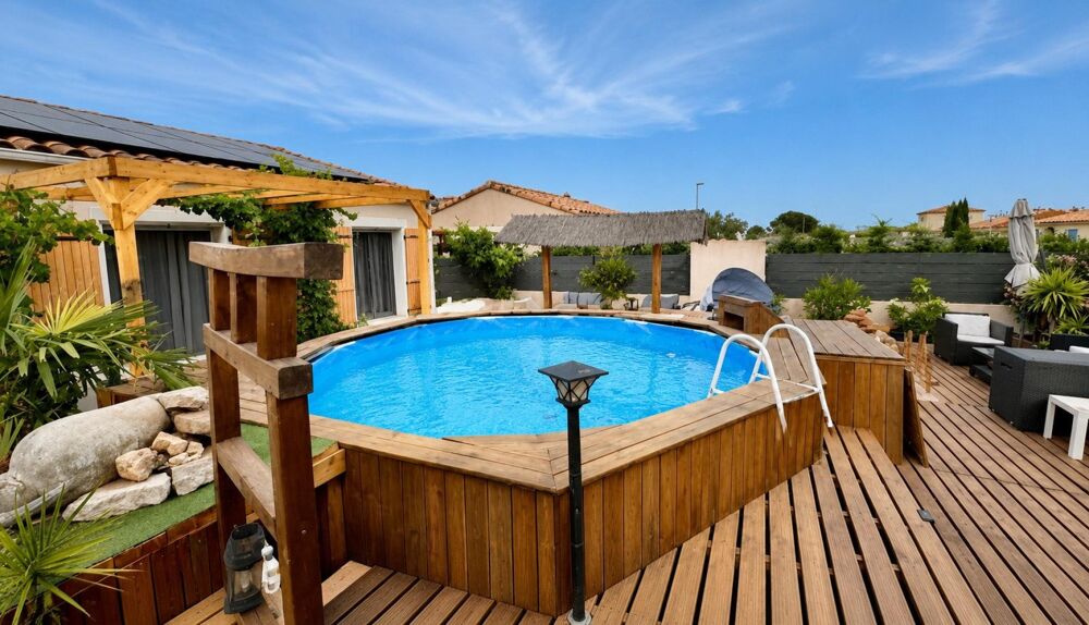 Vente Maison Villa plain pied 115m² 4 chambres sur terrain de 521m² avec garage Lezignan-corbieres