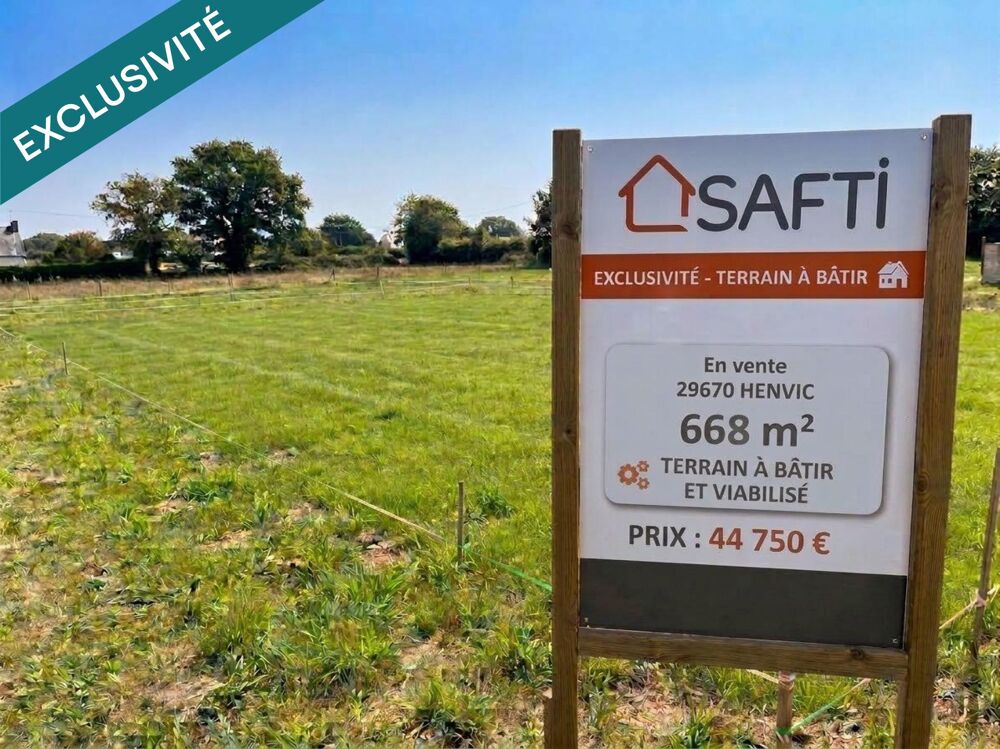 Vente Terrain HENVIC - TERRAIN À BÂTIR 668 M² VIABILISÉ ! Henvic