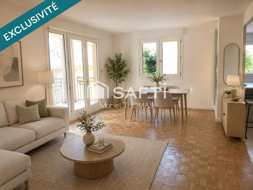 Bourgoin T4 92 m² 3 chambres, balcons et ascenseur