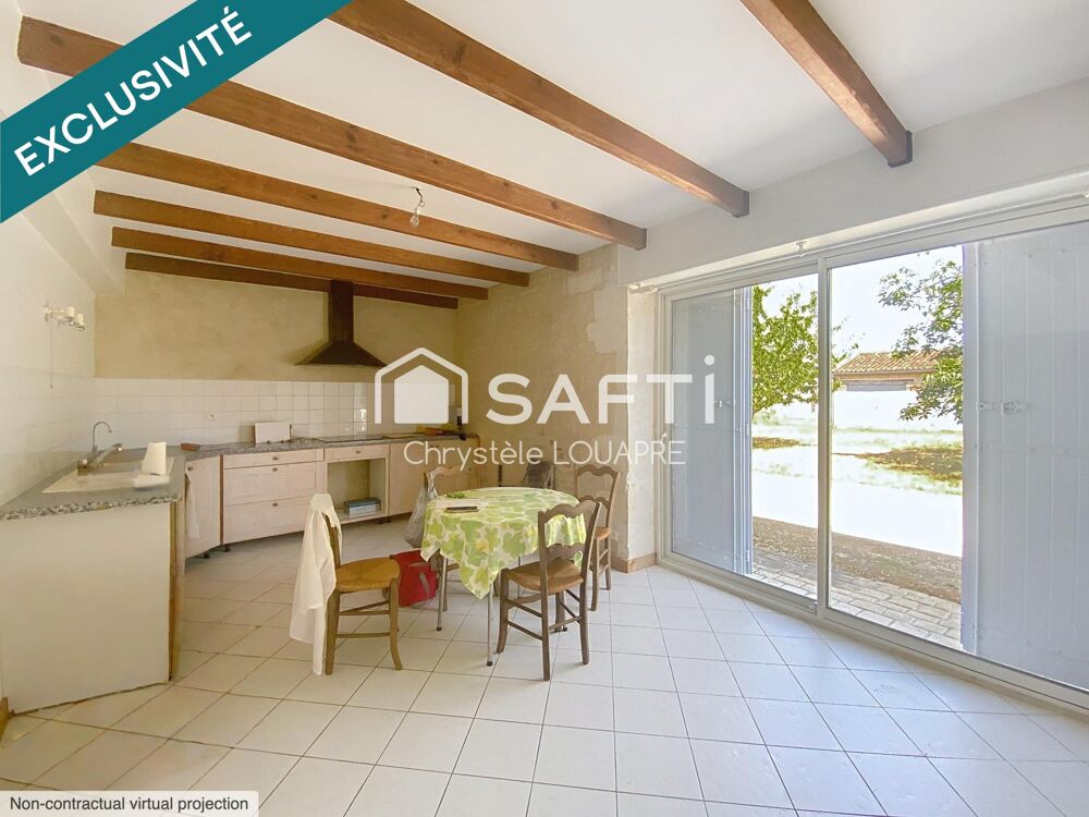 Maison charentaise rénovée 4 chambres en campagne