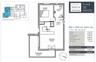  Appartement � vendre 2 pi�ces 47 m�