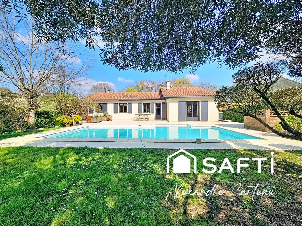 Maison 145 m², piscine, grand garage, 1500 m² de terrain