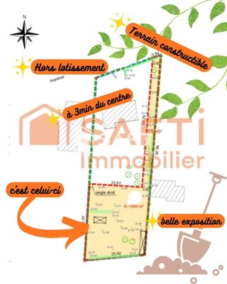  Terrain � vendre 1000 m�