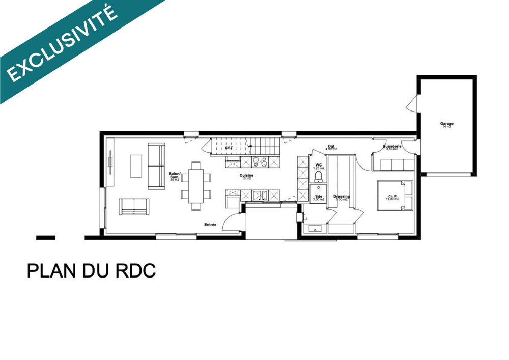 Villa d'architecte contemporaine et familiale.