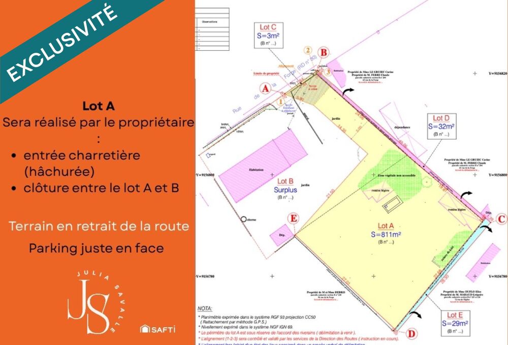 Vente Terrain Terrain 811m² au calme, proche commodités Parc-d'anxtot
