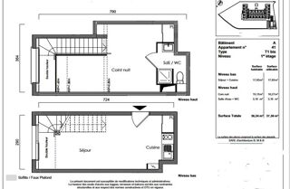  Appartement  vendre 2 pices 36 m