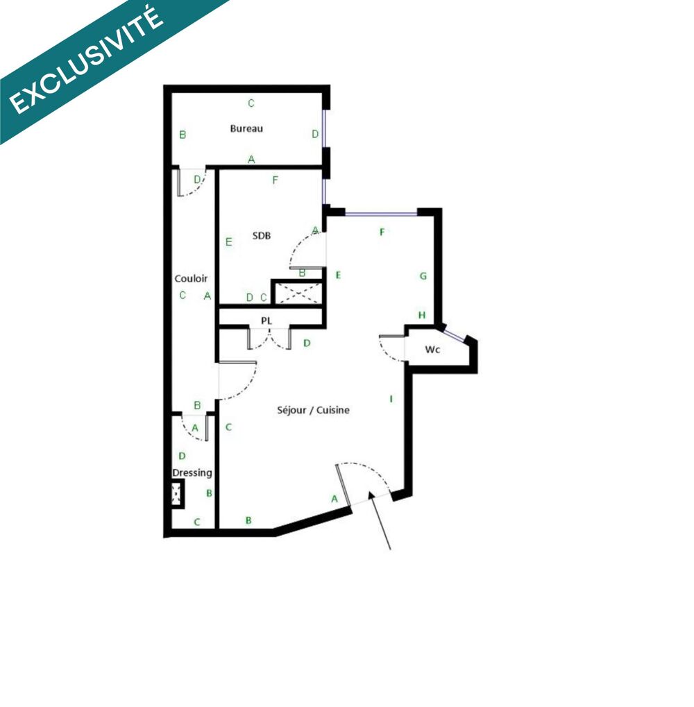 Vente Appartement Studio de 35,07m2 Carrez avec un fort potentiel - Quartier recherché Paris 17