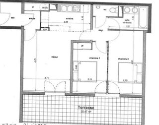  Appartement � vendre 3 pi�ces 65 m�