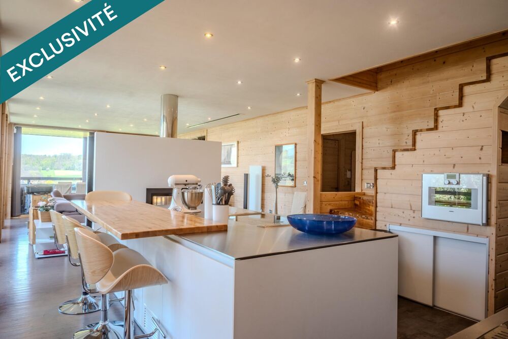 Villa contemporaine dinspiration chalet avec piscine intérieure  Aux portes de Bâle