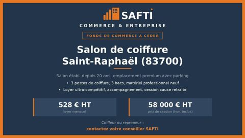 LOCAL COIFFURE CL&Eacute; EN MAIN 58000 83700 Saint-raphael