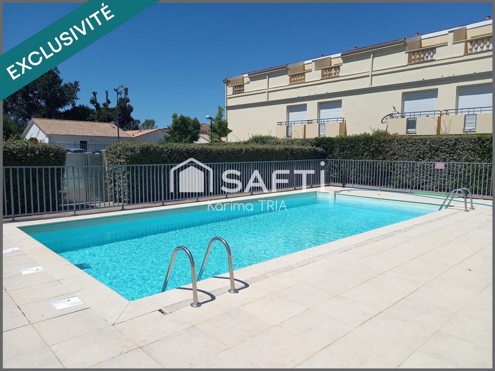 Appartement duplex 2 pièces avec terrasse, balcon, piscine et parking