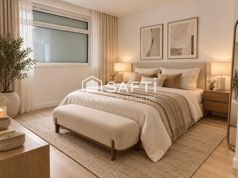 Vente Appartement Saint Augustin – Élégant T4 de 137,9m2 entièrement rénové avec patio de 30 m² et garage de 15m2 Bordeaux