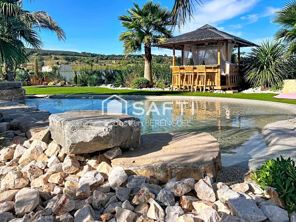 Villa contemporaine avec lagon tropical  sans vis-à-vis  coup de coeur assuré