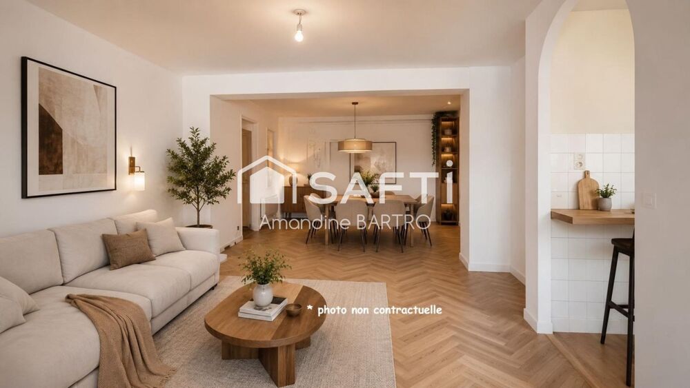 LA CIOTAT Centre-ville  Proximité Vieux-Port  Grand T2 de 55 m² transformable en T3  Balcon, Cave  Fort potentiel