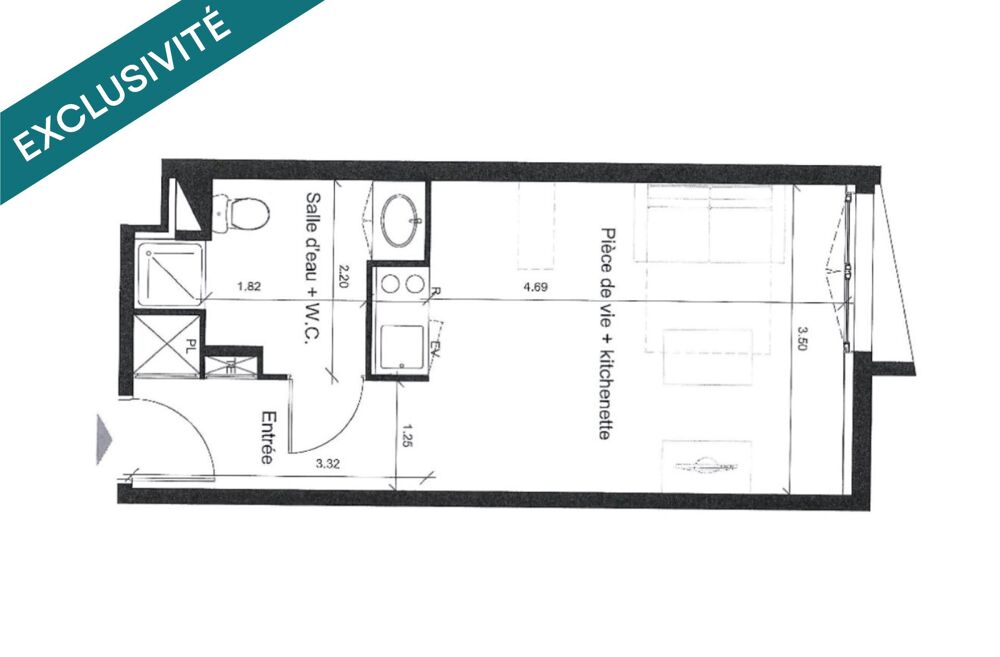 Vente Appartement Studio 27m2 Lormont