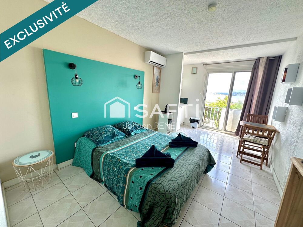 Anse Mitan, Studio meublé vue mer avec piscine