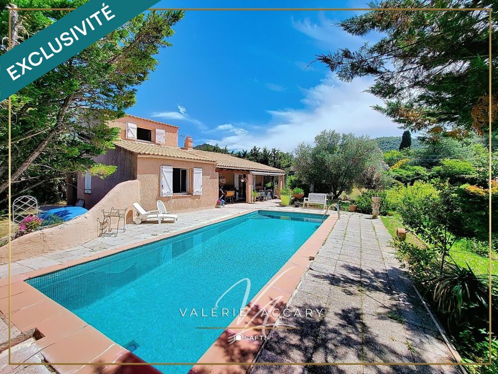Rocbaron : Maison de 130 m² sur un terrain de 1718 m² avec piscine, garage, dépendance...