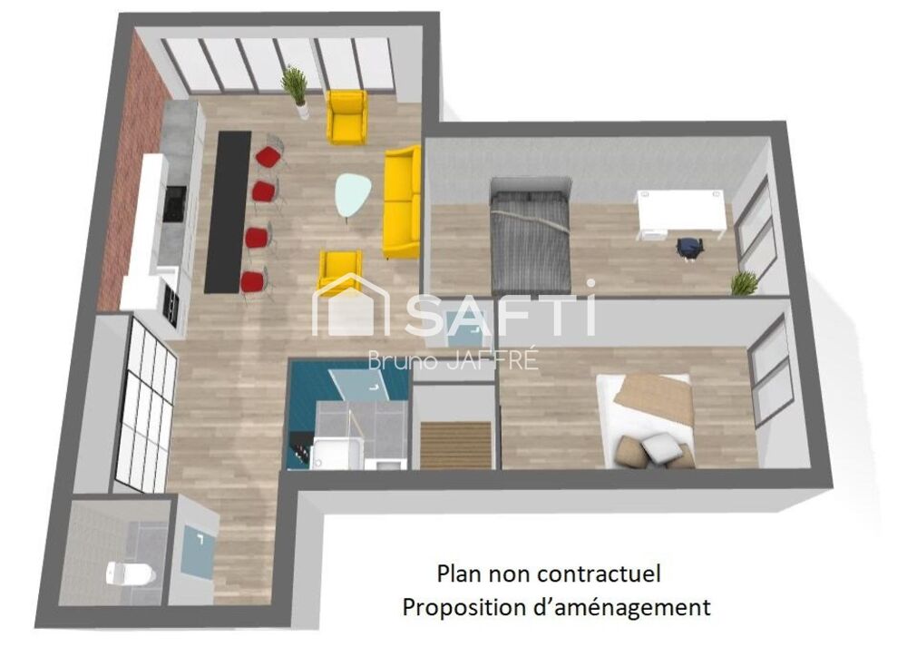 Vente Appartement Paris 15e BEAUGRENELLE, étage élevé, 3 pièces 77m2 Vue et luminosité Paris 15