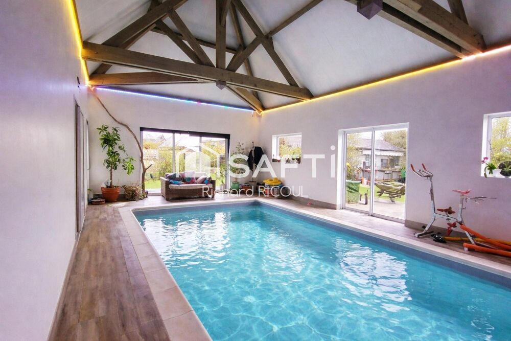 Maison BBC RT2012 - 200m², 5 chambres, piscine intérieure chauffée