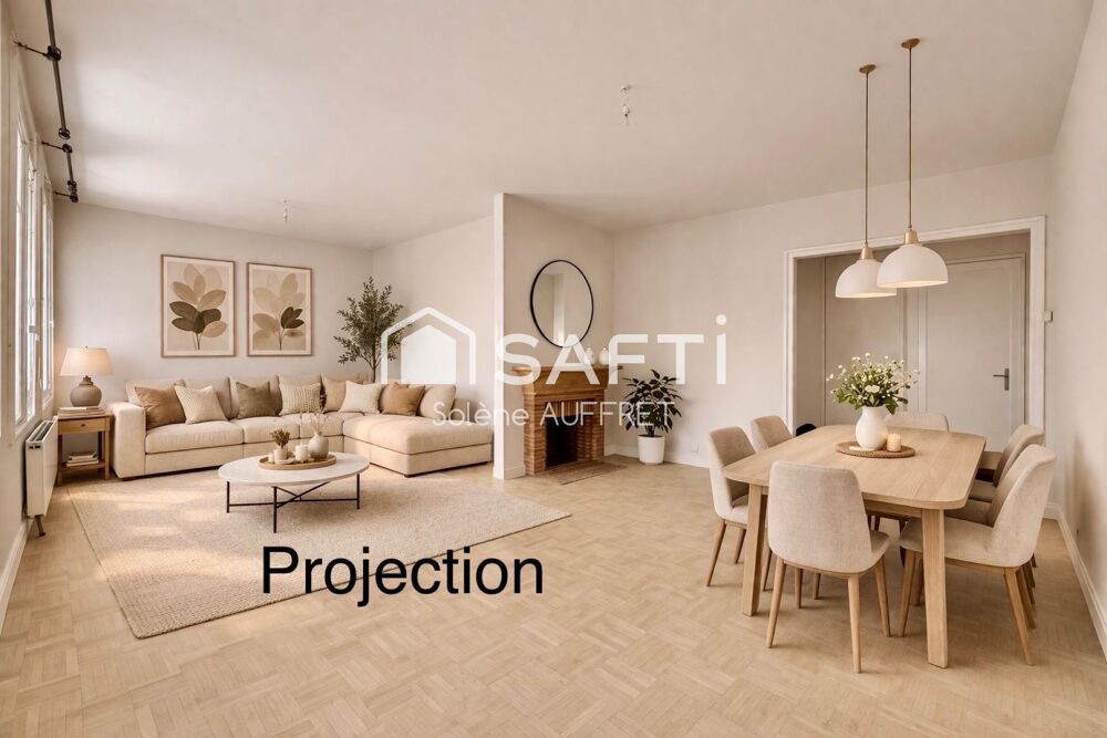 Hyper-centre Rouen - 81m2 de charme avec fort potentiel, 2 chambres (3 possibles)