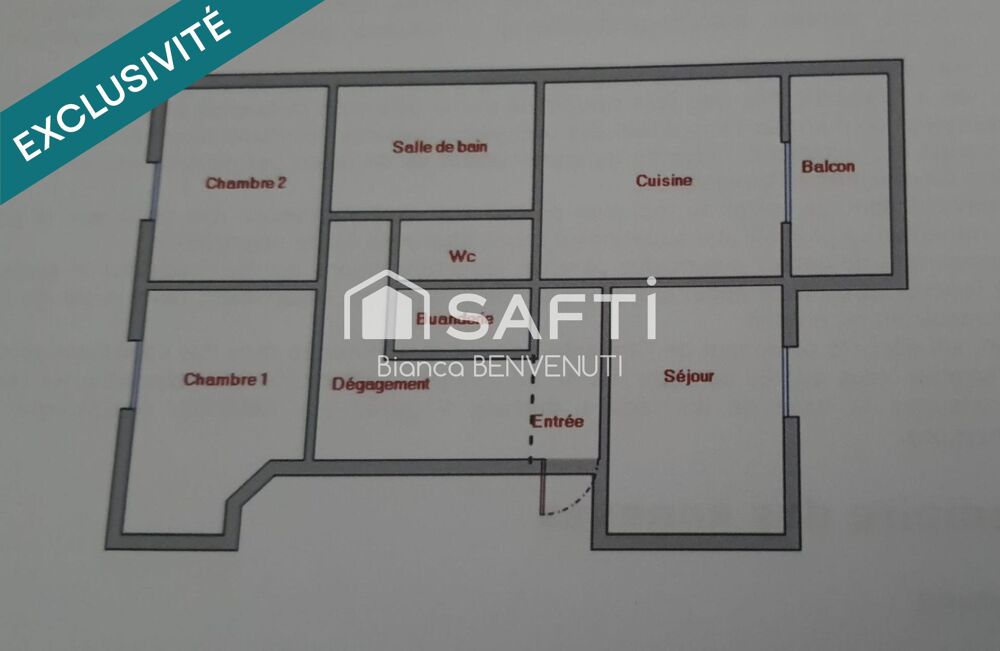 Appartement F3 proche gare