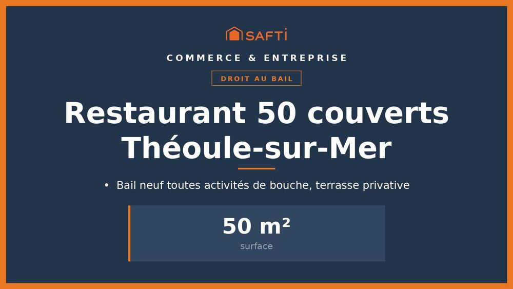   Droit au bail restaurant 50 places, Théoule Theoule-sur-mer