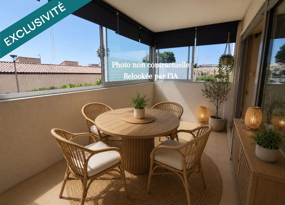 Vente Appartement 38 m² de lumière en bord de mer - Studio + vaste loggia, rare à Canet Sud Canet-en-roussillon