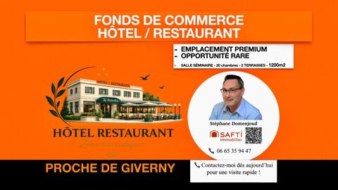 H&Ocirc;TEL RESTAURANT � SECTEUR GIVERNY � FORT POTENTIEL 99900 27620 Giverny