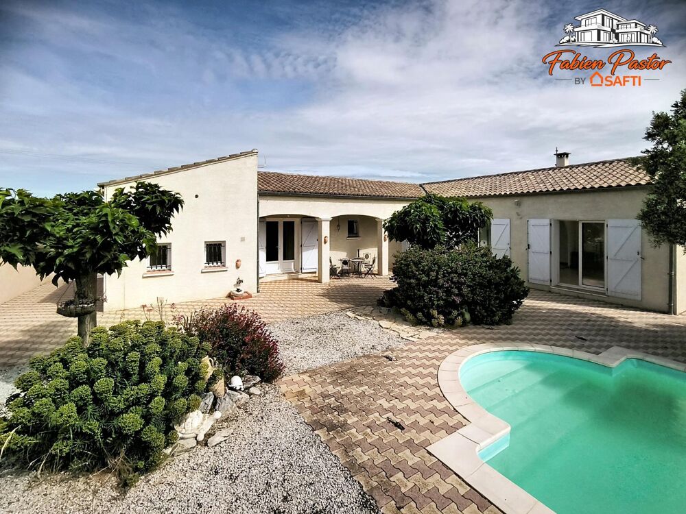 Villa 4 faces plain-pied, 7 pièces 180 m², piscine