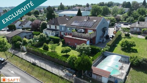 Vaste local commercial comprenant en partie sup&eacute;rieure 2 beaux appartements en duplex, piscine et garage 718000 88500 Mirecourt