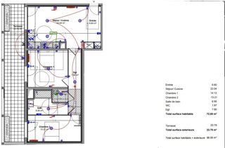  Appartement � vendre 3 pi�ces 73 m�