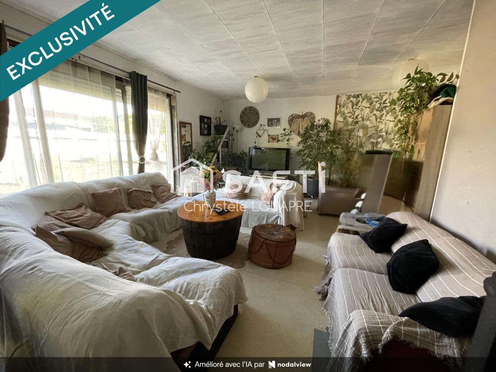 Maison de plain-pied actuellement louée 110 m² habitable 3 chambres 1 bureau