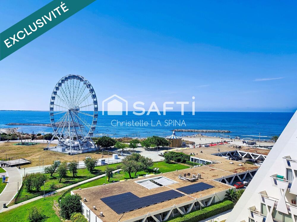 Vue mer exceptionnelle  Appartement avec accès direct à la plage et parking privatif