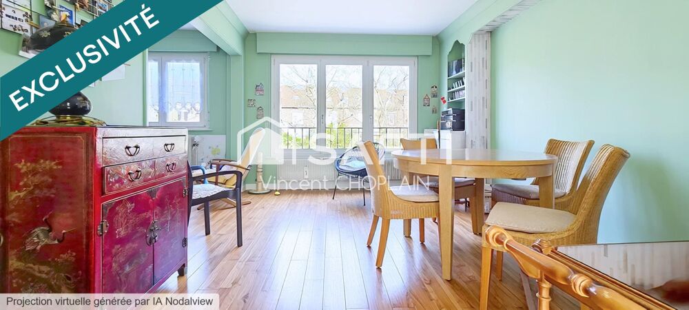 Vente Maison pharos, Bel-étage lumineuse, 3CH, garage jardin,135M², Métro Tram Wasquehal