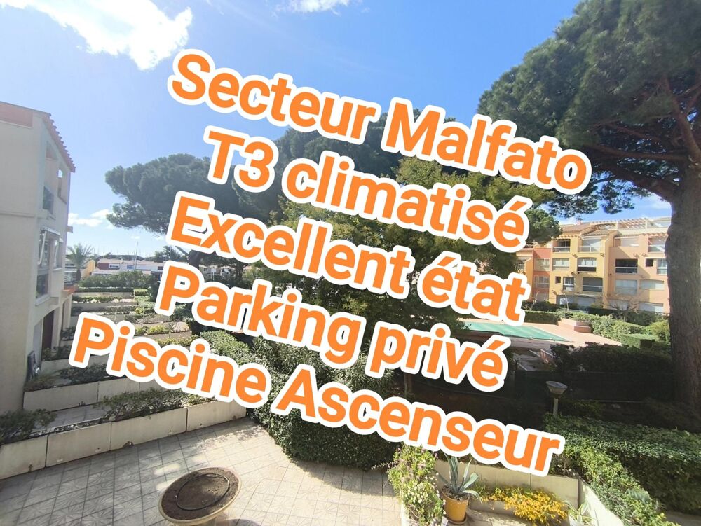 Vente Appartement T3 climatisé en parfait état - Parking privé Cap d'agde