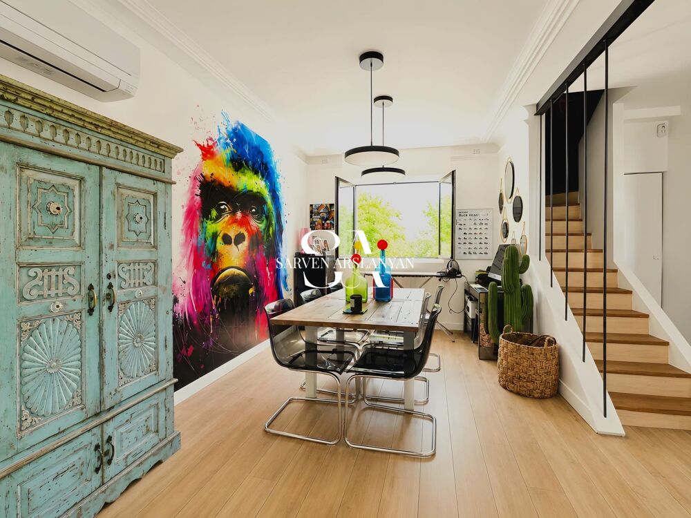 Maison familiale rénovée 180 m², terrain 350 m², métro à 500 m, écoles et commerces à pied