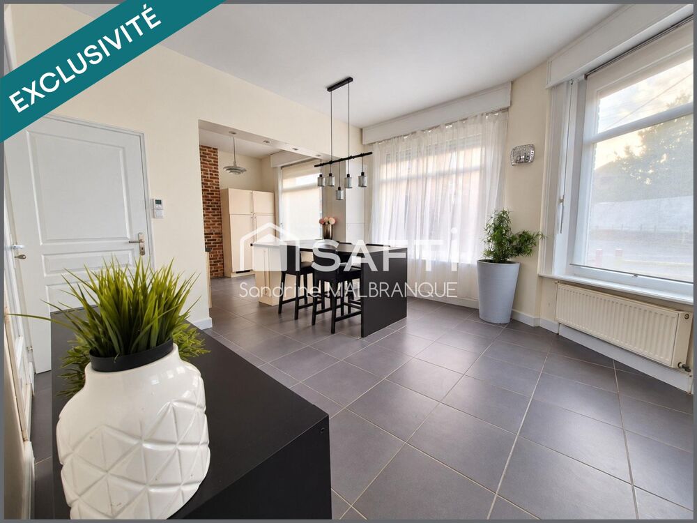 Vente Maison Exclusivité LIÉVIN 62800_Maison lumineuse d'environ 94m2_2 chambres + 2 bureaux _  combles aménageables _ jardin clos sans vis à Lievin